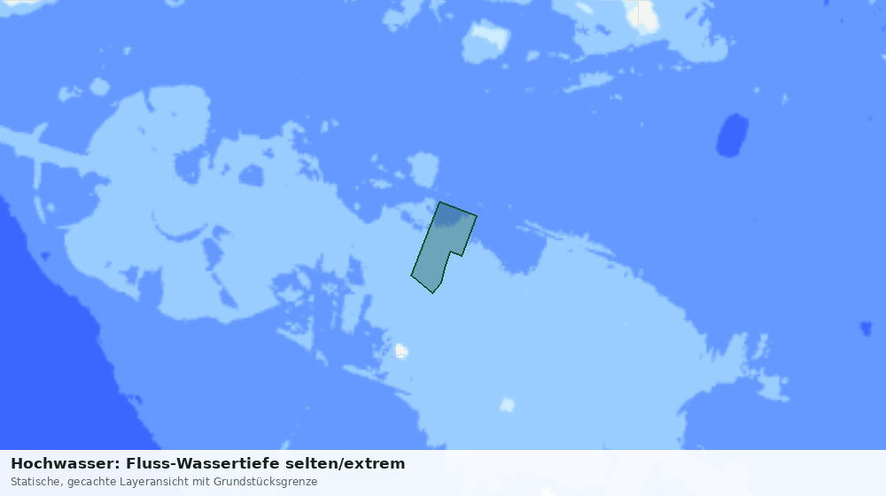Statische Kartenansicht: Hochwasser: Fluss-Wassertiefe selten/extrem