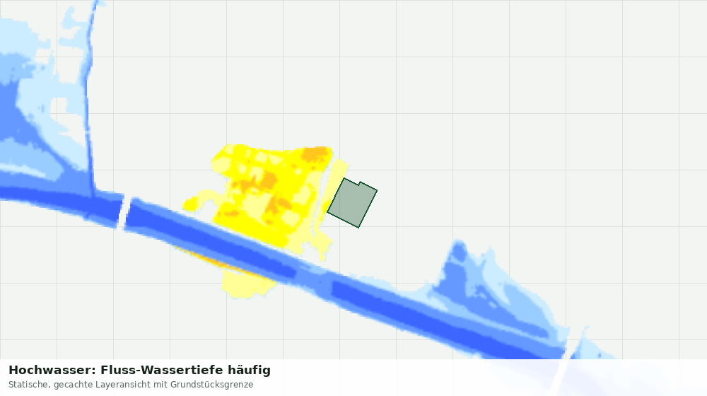 Statische Kartenansicht: Hochwasser: Fluss-Wassertiefe häufig