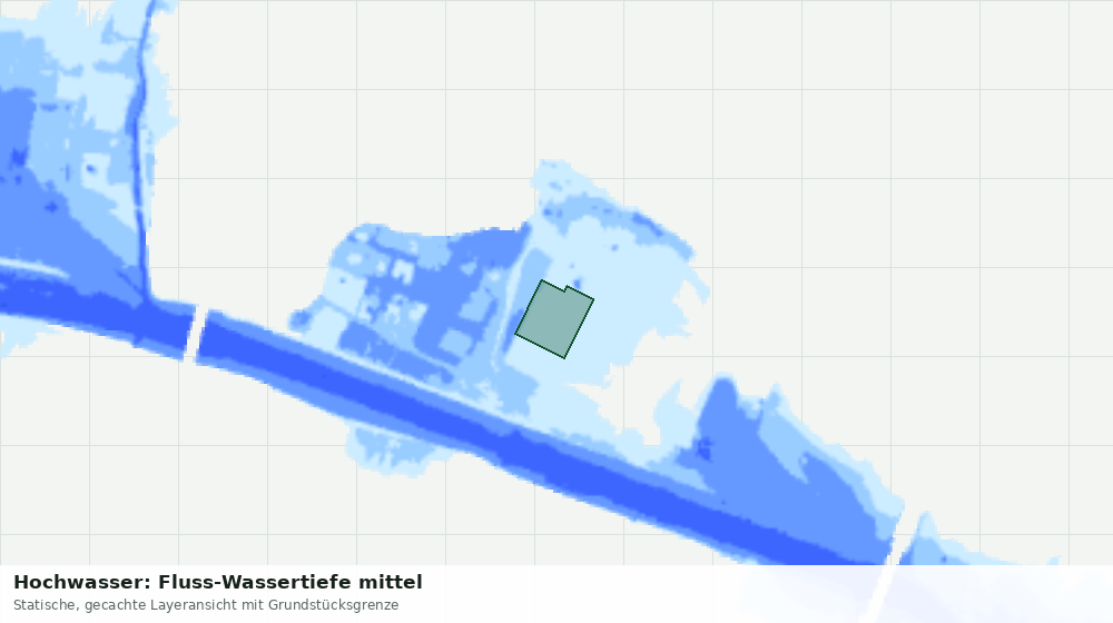 Statische Kartenansicht: Hochwasser: Fluss-Wassertiefe mittel