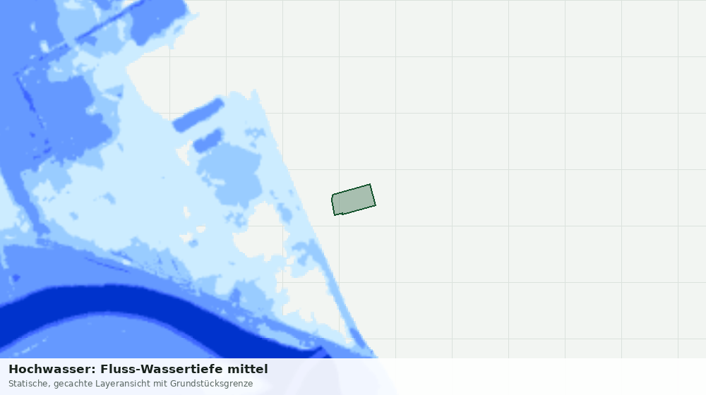 Statische Kartenansicht: Hochwasser: Fluss-Wassertiefe mittel