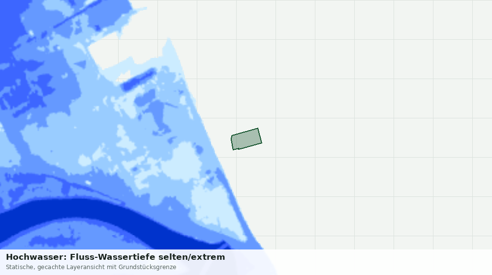 Statische Kartenansicht: Hochwasser: Fluss-Wassertiefe selten/extrem