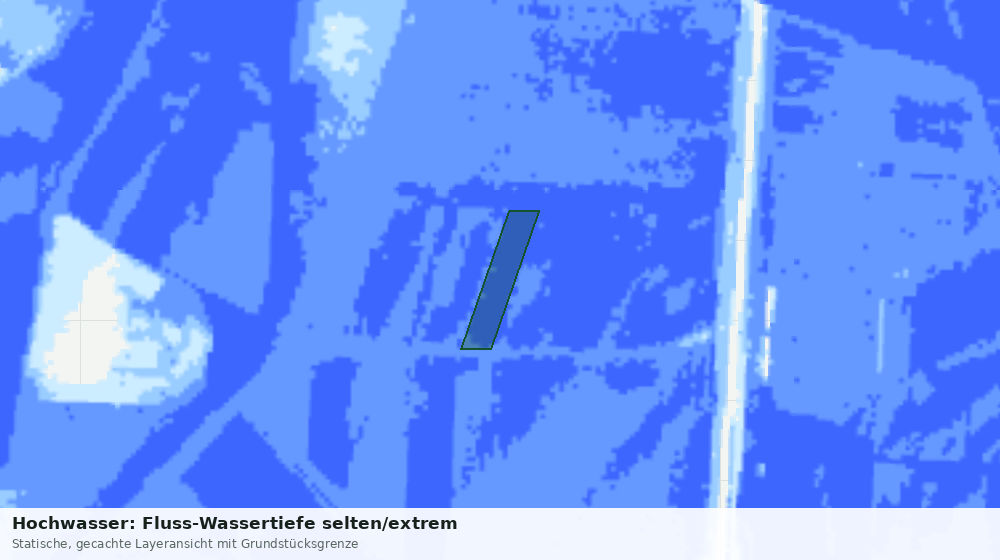 Statische Kartenansicht: Hochwasser: Fluss-Wassertiefe selten/extrem