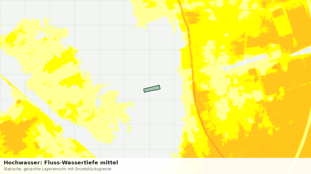 Statische Kartenansicht: Hochwasser: Fluss-Wassertiefe mittel