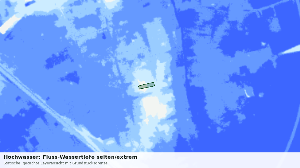 Statische Kartenansicht: Hochwasser: Fluss-Wassertiefe selten/extrem