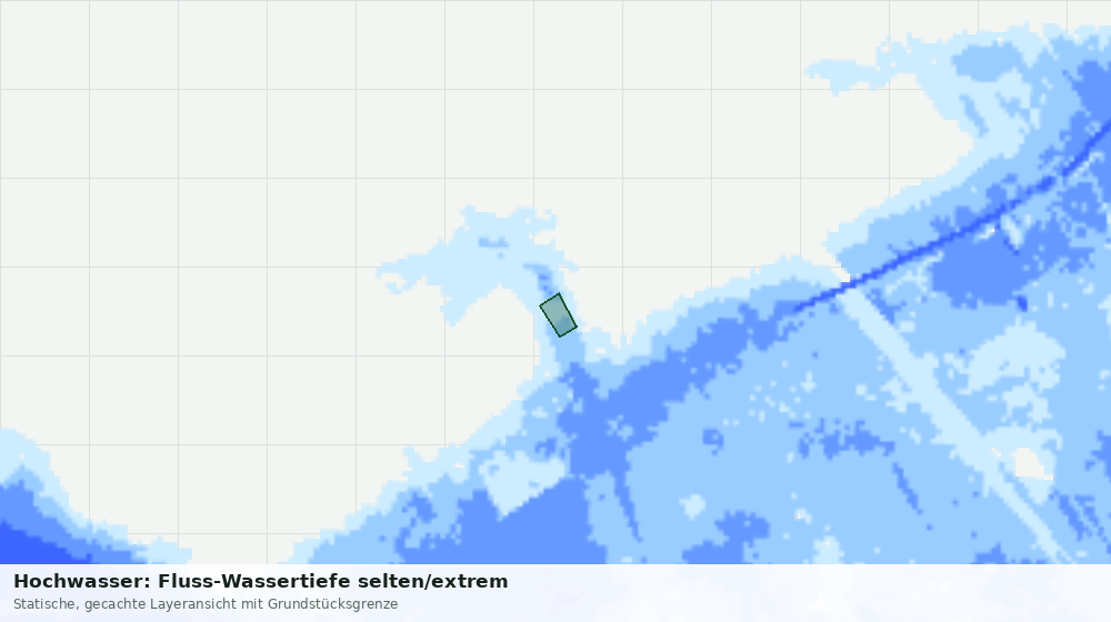 Statische Kartenansicht: Hochwasser: Fluss-Wassertiefe selten/extrem