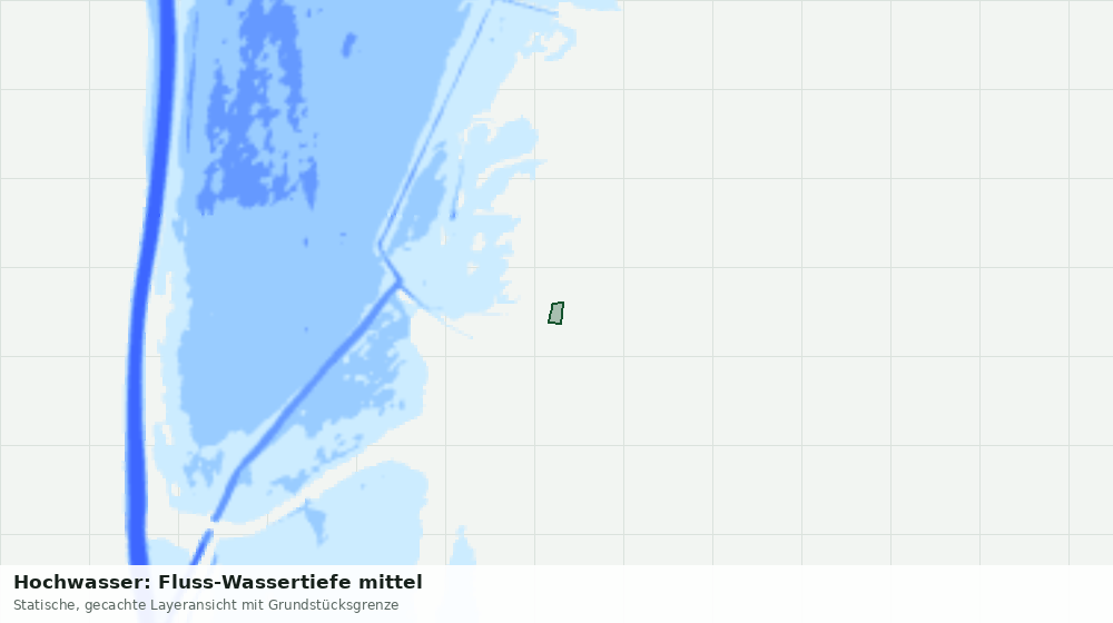 Statische Kartenansicht: Hochwasser: Fluss-Wassertiefe mittel