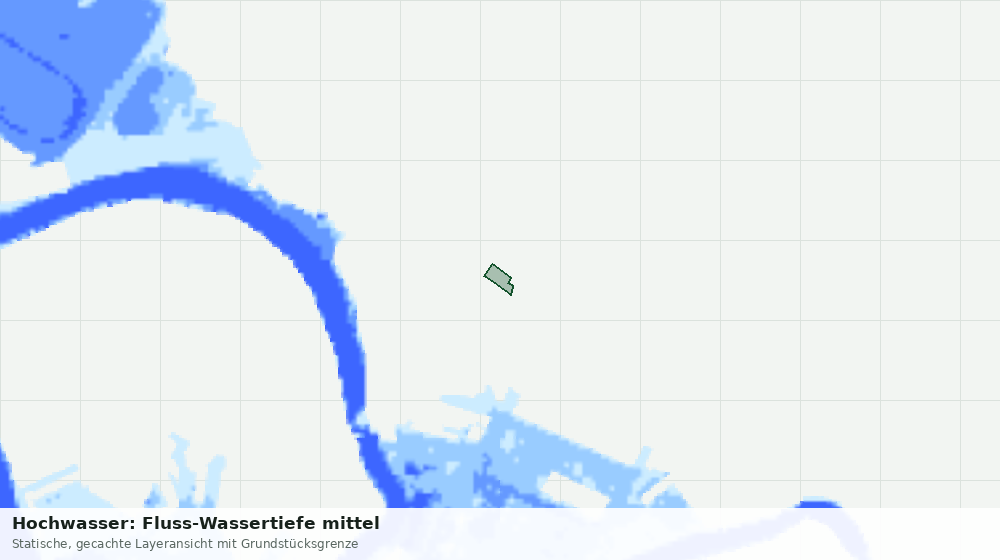 Statische Kartenansicht: Hochwasser: Fluss-Wassertiefe mittel