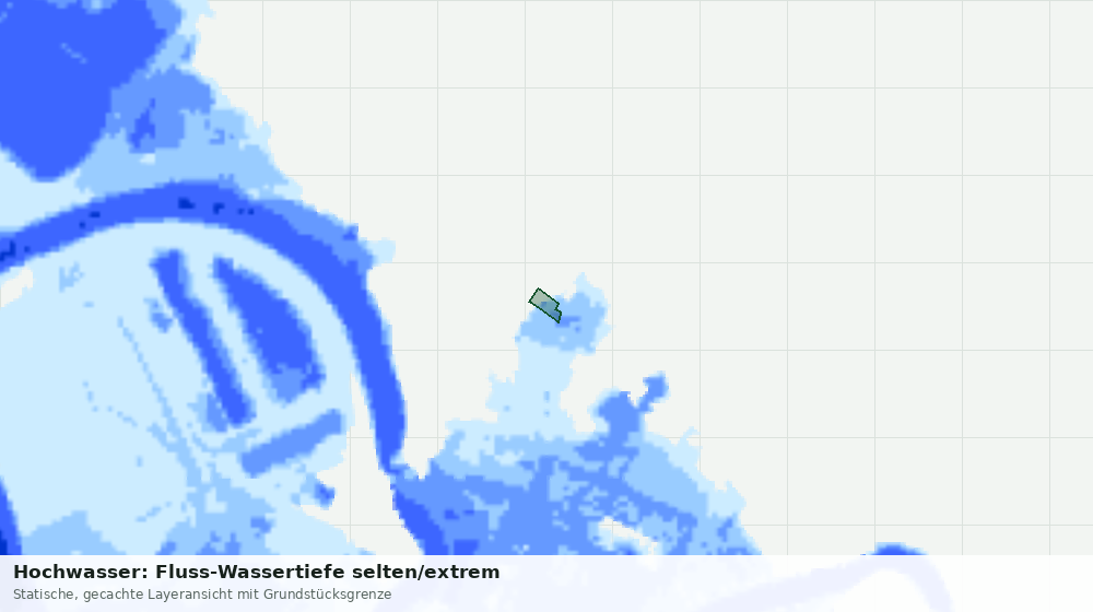 Statische Kartenansicht: Hochwasser: Fluss-Wassertiefe selten/extrem