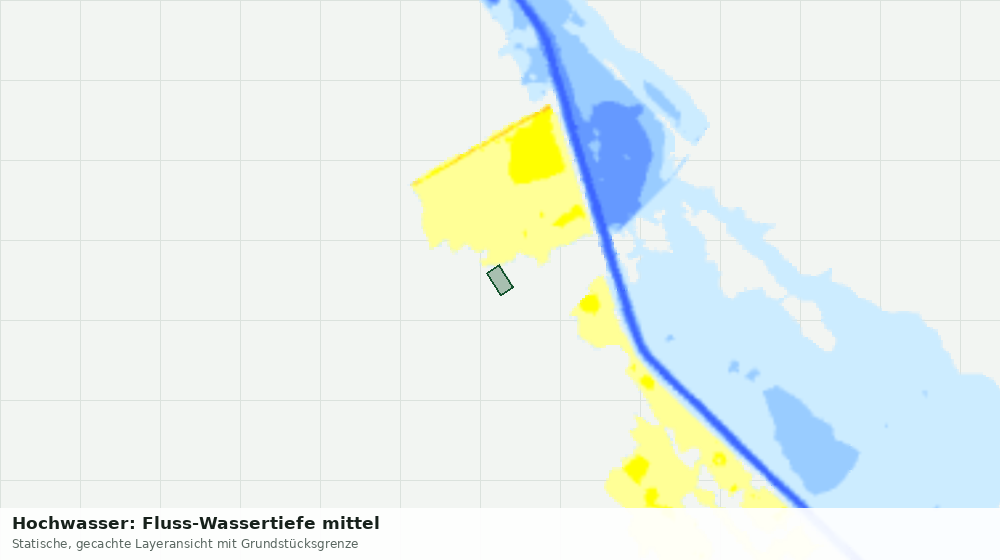 Statische Kartenansicht: Hochwasser: Fluss-Wassertiefe mittel