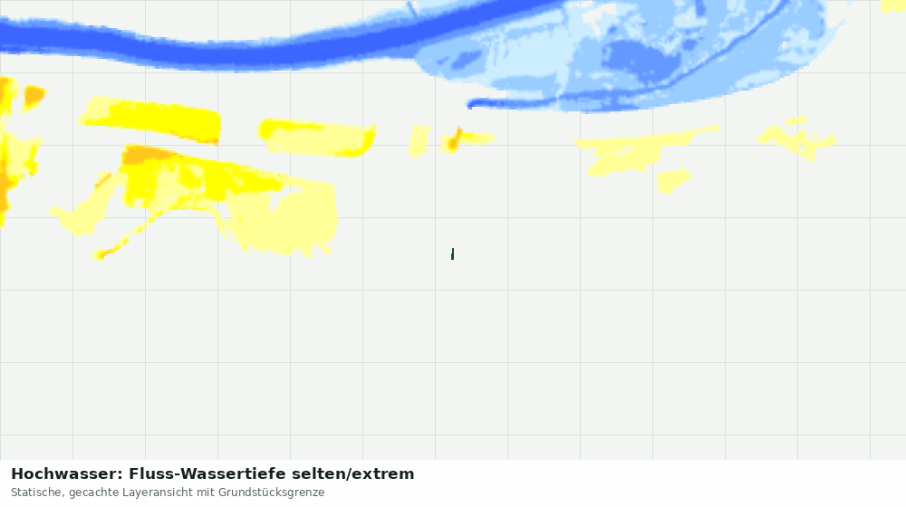 Statische Kartenansicht: Hochwasser: Fluss-Wassertiefe selten/extrem