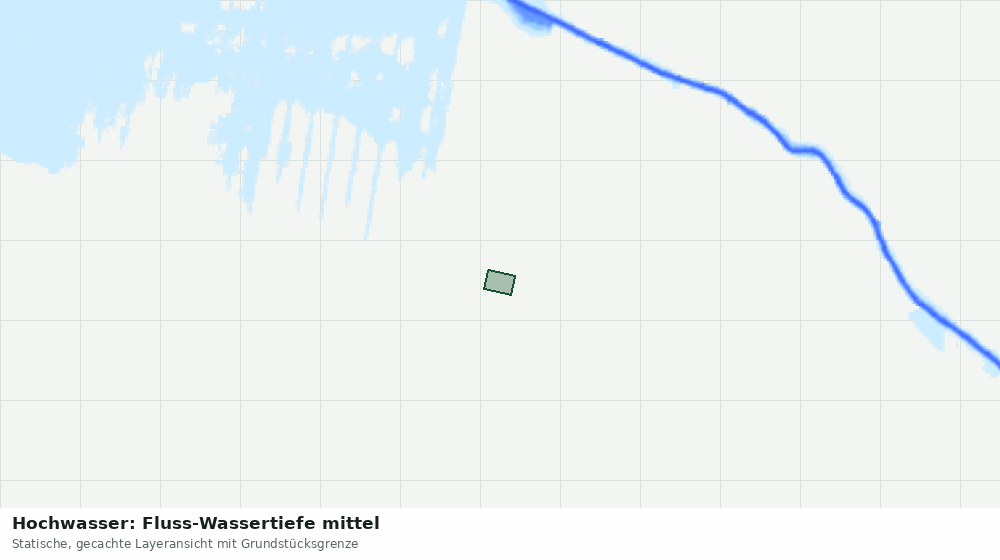 Statische Kartenansicht: Hochwasser: Fluss-Wassertiefe mittel
