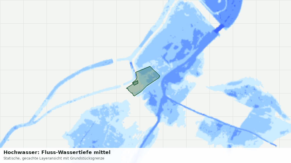 Statische Kartenansicht: Hochwasser: Fluss-Wassertiefe mittel