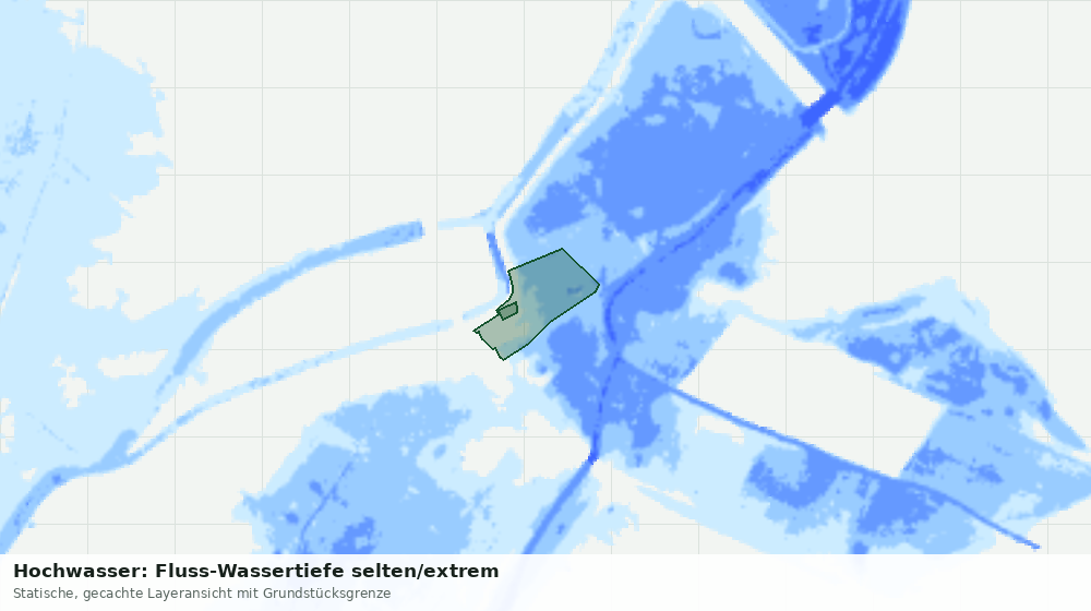 Statische Kartenansicht: Hochwasser: Fluss-Wassertiefe selten/extrem