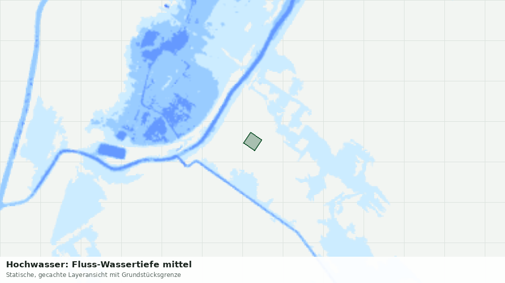 Statische Kartenansicht: Hochwasser: Fluss-Wassertiefe mittel