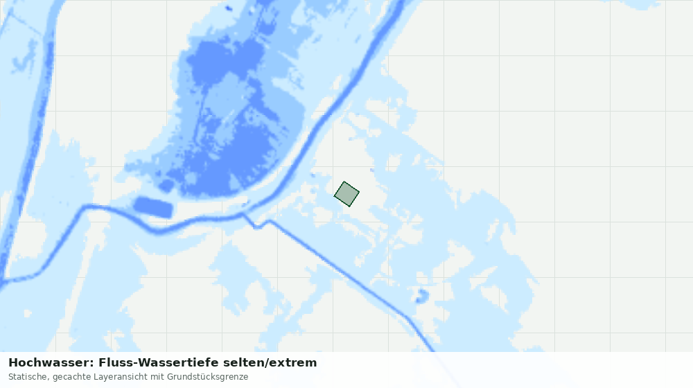 Statische Kartenansicht: Hochwasser: Fluss-Wassertiefe selten/extrem