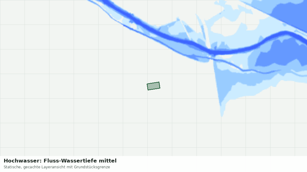Statische Kartenansicht: Hochwasser: Fluss-Wassertiefe mittel