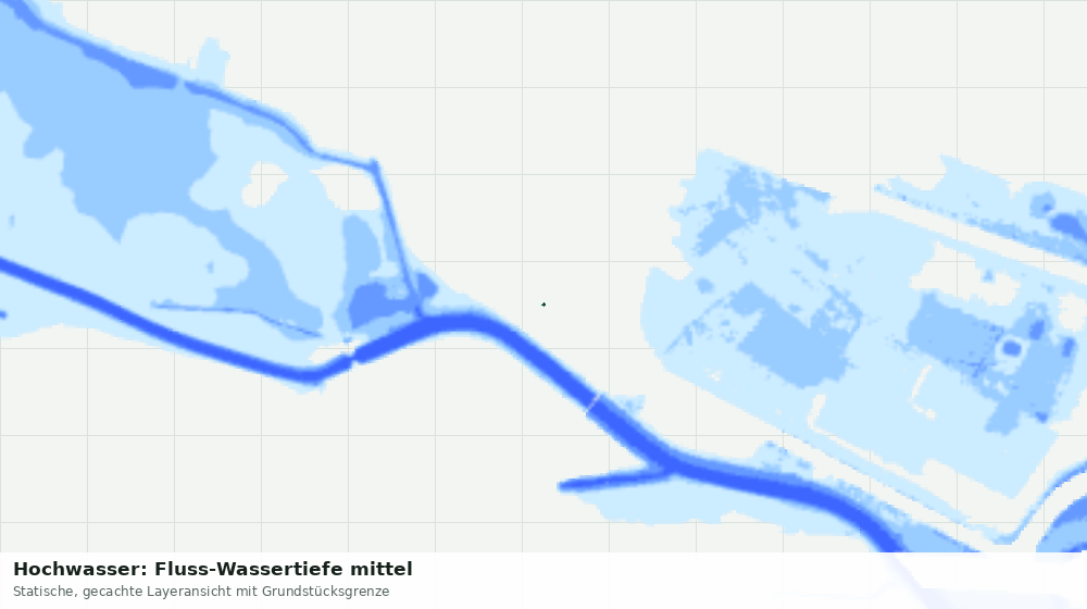 Statische Kartenansicht: Hochwasser: Fluss-Wassertiefe mittel