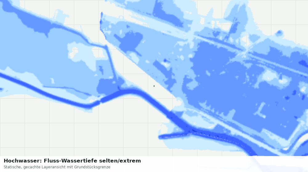 Statische Kartenansicht: Hochwasser: Fluss-Wassertiefe selten/extrem