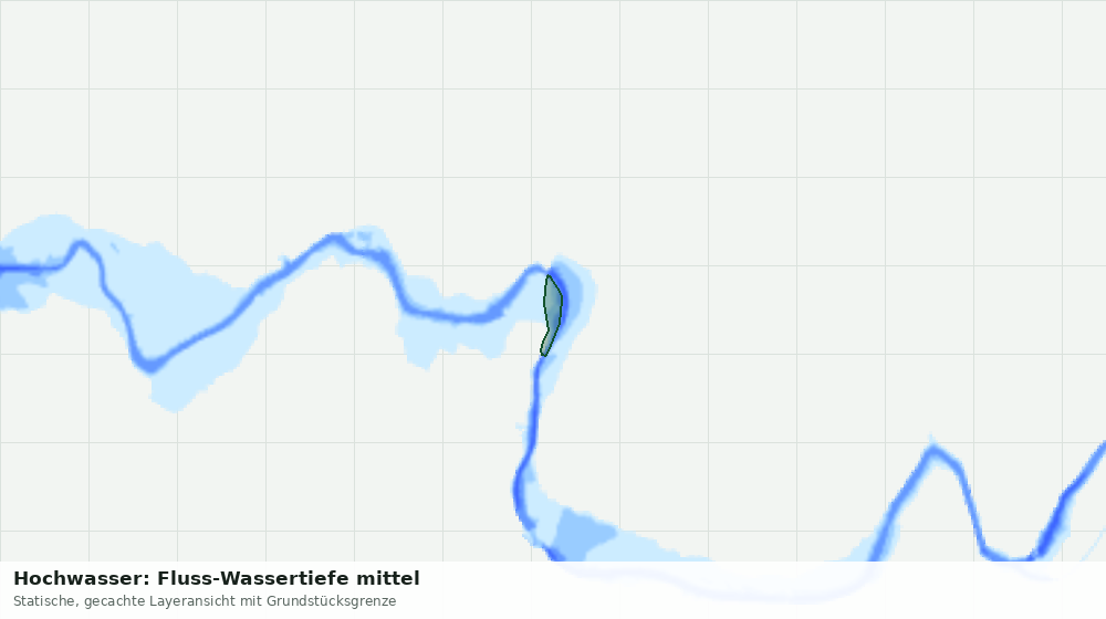 Statische Kartenansicht: Hochwasser: Fluss-Wassertiefe mittel