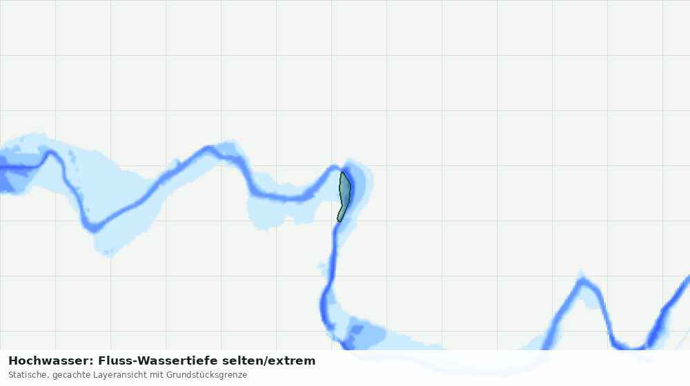 Statische Kartenansicht: Hochwasser: Fluss-Wassertiefe selten/extrem