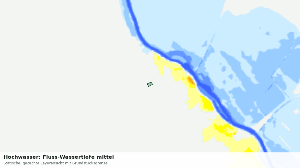 Statische Kartenansicht: Hochwasser: Fluss-Wassertiefe mittel