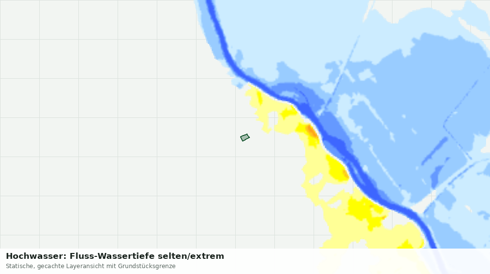 Statische Kartenansicht: Hochwasser: Fluss-Wassertiefe selten/extrem