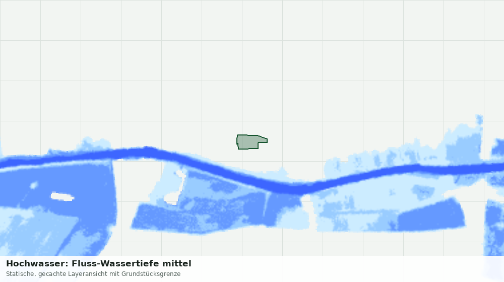 Statische Kartenansicht: Hochwasser: Fluss-Wassertiefe mittel