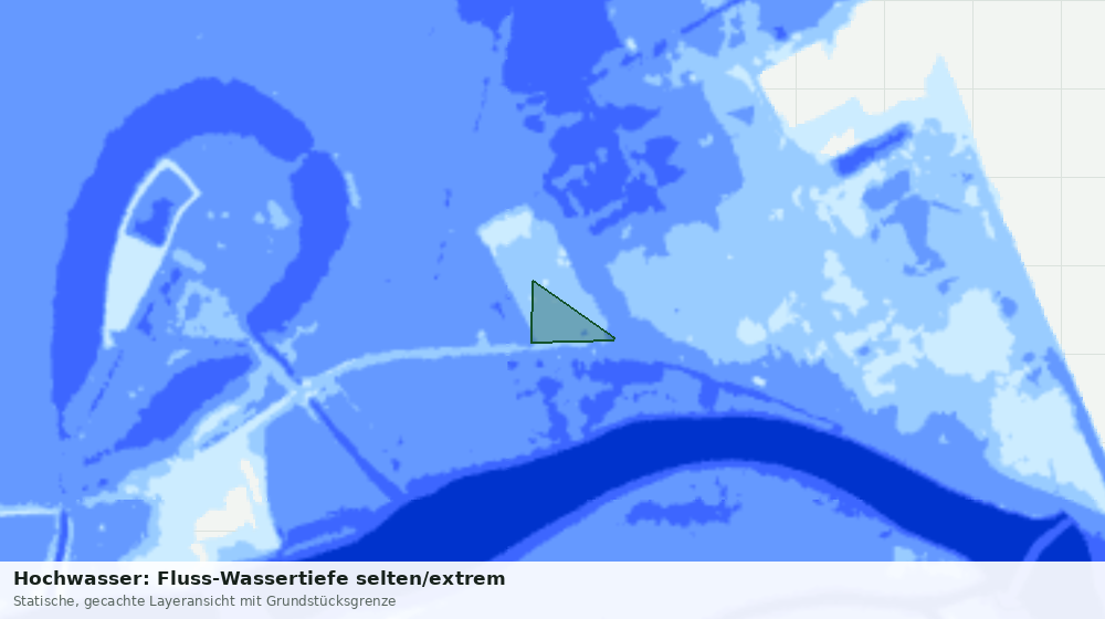 Statische Kartenansicht: Hochwasser: Fluss-Wassertiefe selten/extrem
