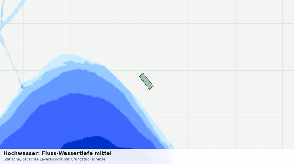 Statische Kartenansicht: Hochwasser: Fluss-Wassertiefe mittel