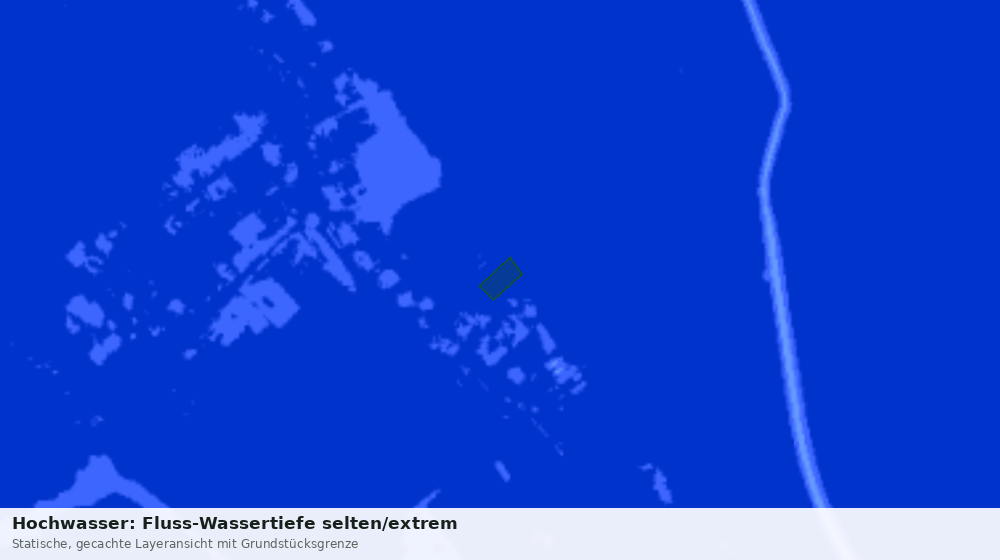 Statische Kartenansicht: Hochwasser: Fluss-Wassertiefe selten/extrem
