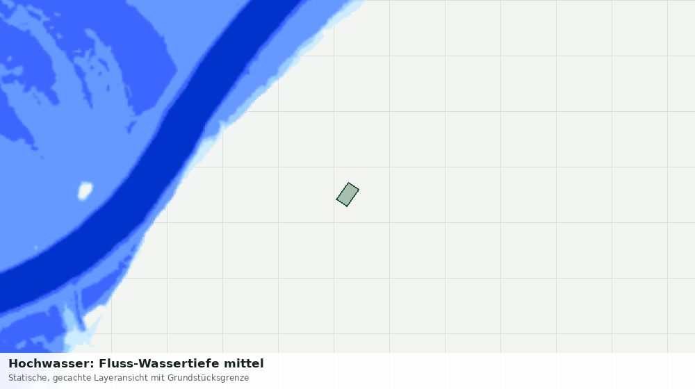 Statische Kartenansicht: Hochwasser: Fluss-Wassertiefe mittel