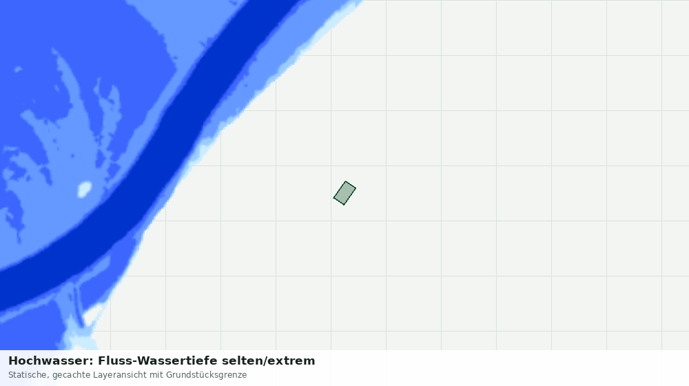 Statische Kartenansicht: Hochwasser: Fluss-Wassertiefe selten/extrem