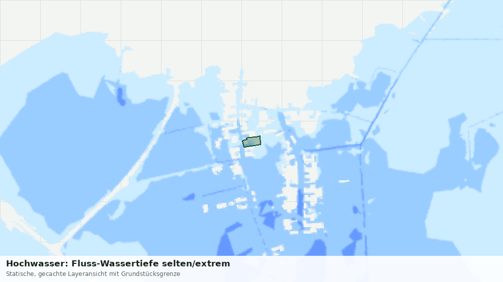 Statische Kartenansicht: Hochwasser: Fluss-Wassertiefe selten/extrem