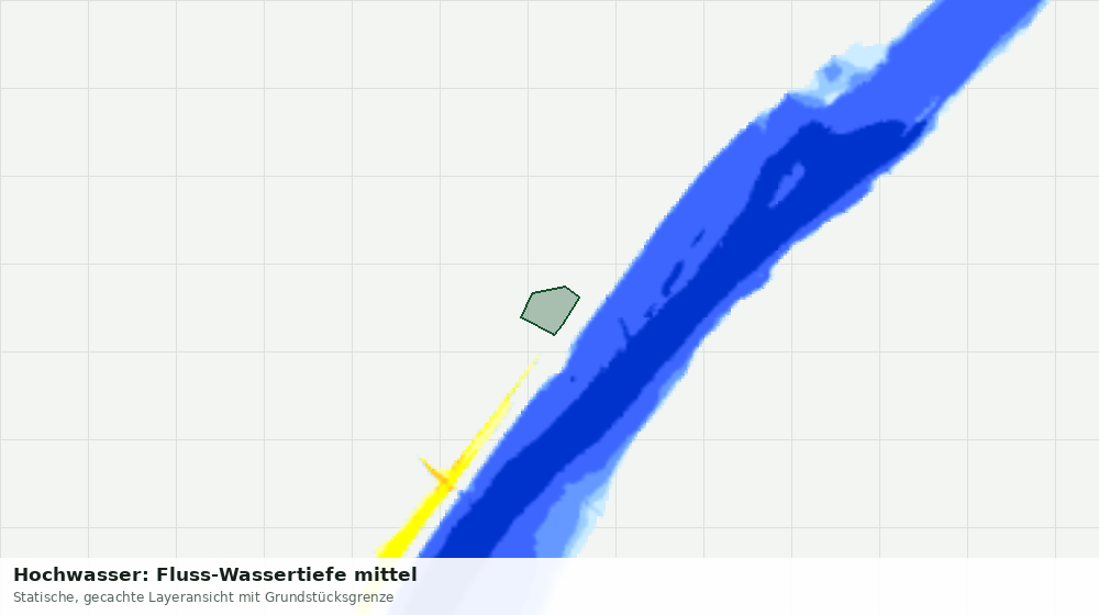 Statische Kartenansicht: Hochwasser: Fluss-Wassertiefe mittel