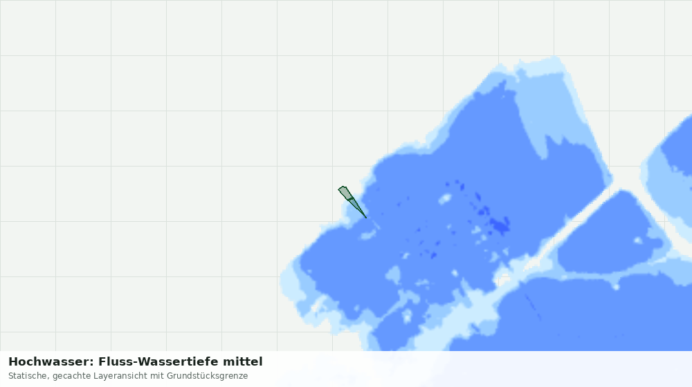 Statische Kartenansicht: Hochwasser: Fluss-Wassertiefe mittel