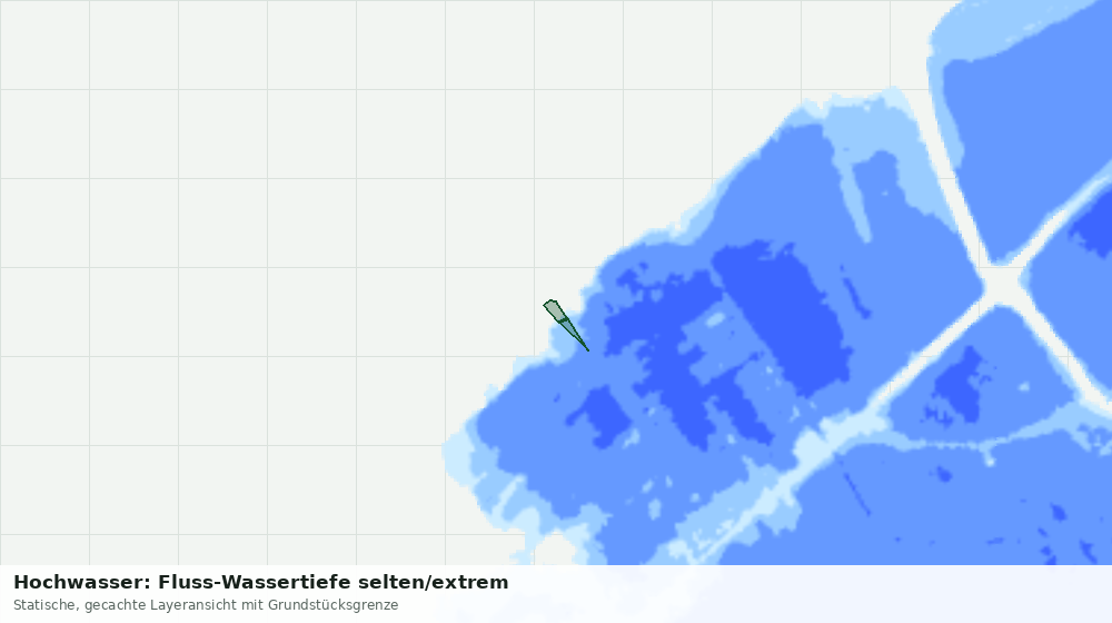 Statische Kartenansicht: Hochwasser: Fluss-Wassertiefe selten/extrem