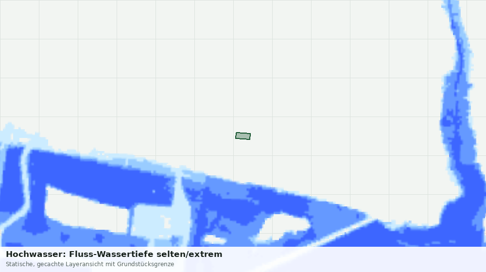 Statische Kartenansicht: Hochwasser: Fluss-Wassertiefe selten/extrem