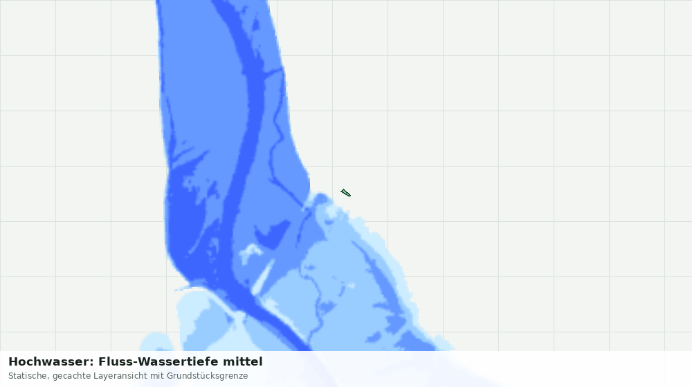 Statische Kartenansicht: Hochwasser: Fluss-Wassertiefe mittel
