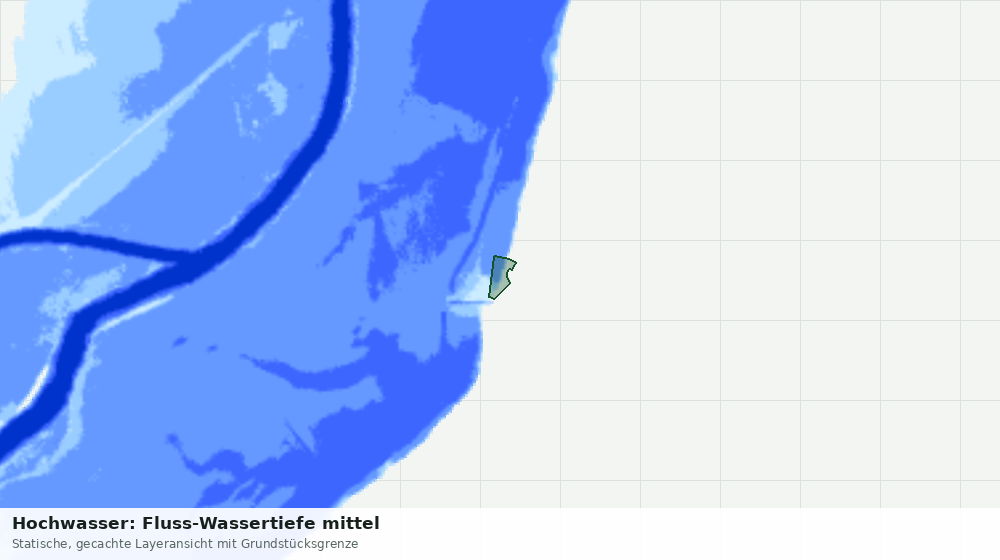 Statische Kartenansicht: Hochwasser: Fluss-Wassertiefe mittel