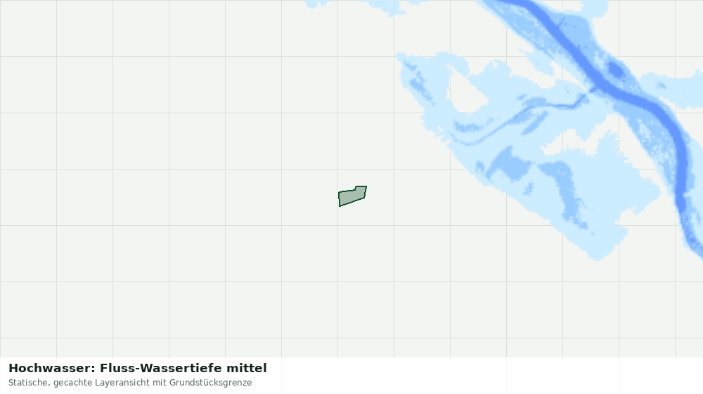 Statische Kartenansicht: Hochwasser: Fluss-Wassertiefe mittel