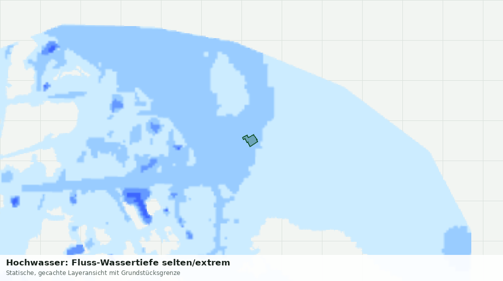 Statische Kartenansicht: Hochwasser: Fluss-Wassertiefe selten/extrem