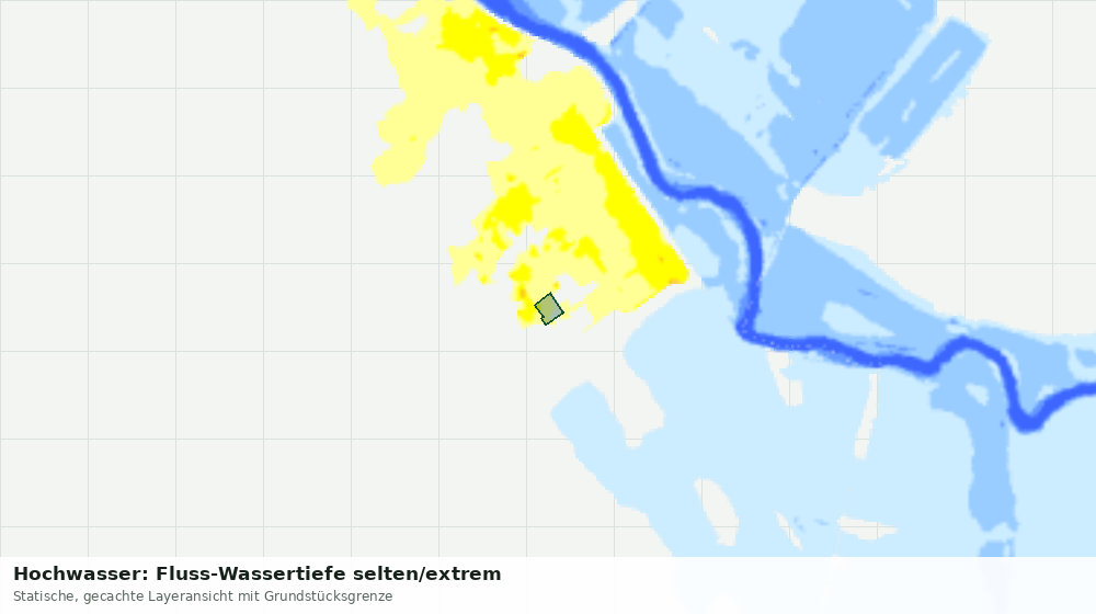 Statische Kartenansicht: Hochwasser: Fluss-Wassertiefe selten/extrem