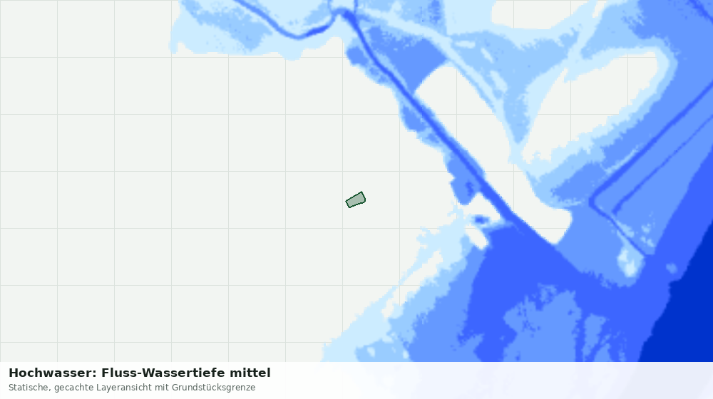 Statische Kartenansicht: Hochwasser: Fluss-Wassertiefe mittel