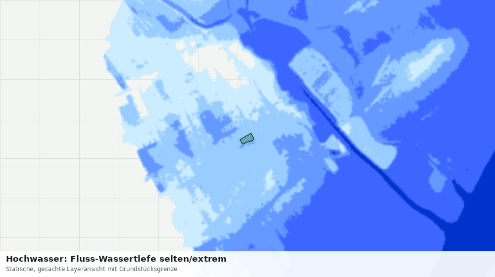 Statische Kartenansicht: Hochwasser: Fluss-Wassertiefe selten/extrem