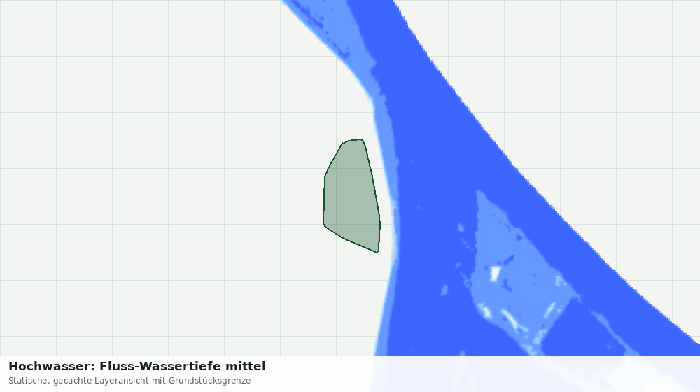 Statische Kartenansicht: Hochwasser: Fluss-Wassertiefe mittel