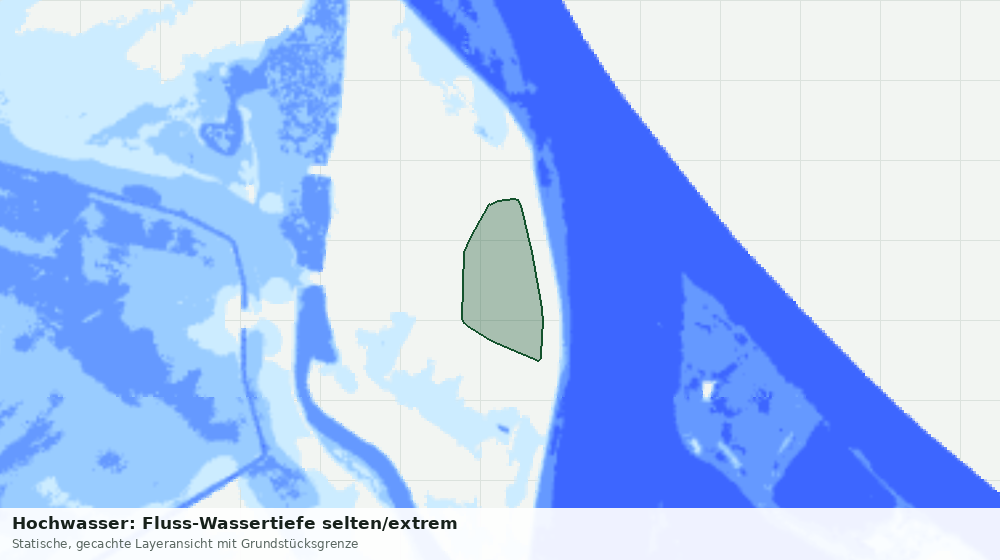 Statische Kartenansicht: Hochwasser: Fluss-Wassertiefe selten/extrem