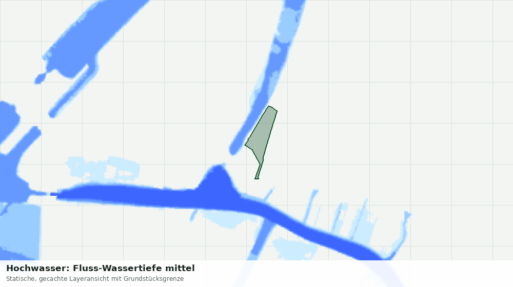 Statische Kartenansicht: Hochwasser: Fluss-Wassertiefe mittel