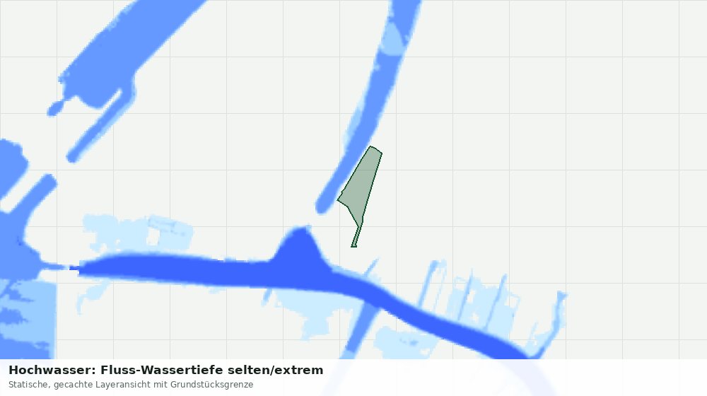 Statische Kartenansicht: Hochwasser: Fluss-Wassertiefe selten/extrem