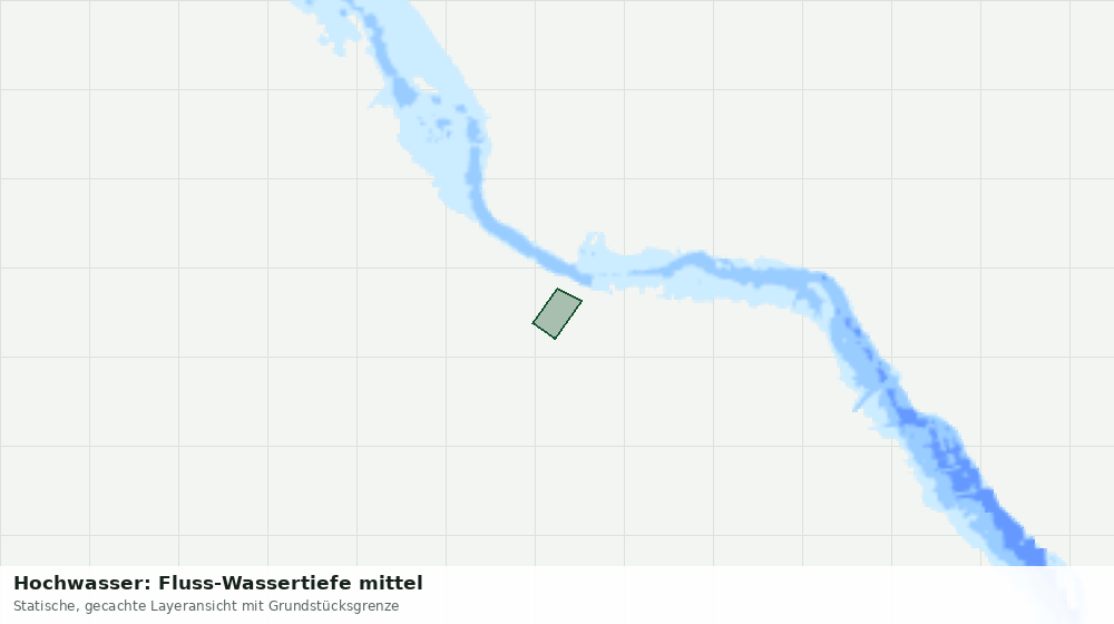 Statische Kartenansicht: Hochwasser: Fluss-Wassertiefe mittel