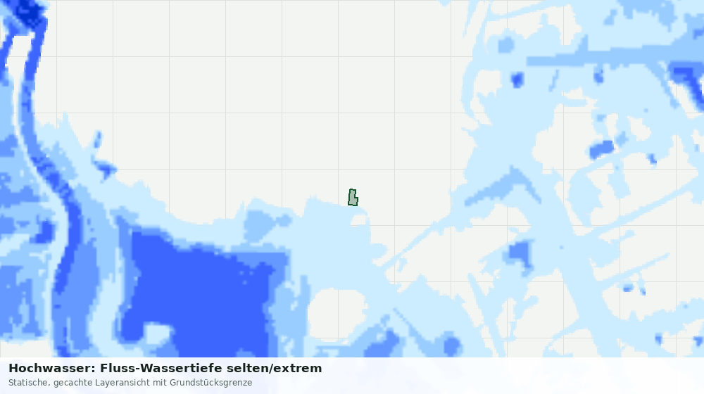 Statische Kartenansicht: Hochwasser: Fluss-Wassertiefe selten/extrem